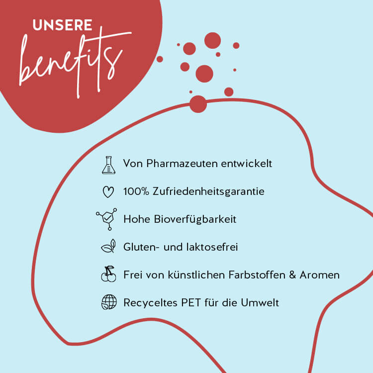 Die Produkte von Bears with Benefits sind mit Pharmazeuten entwickelt worden, haben eine hohe Bioverfügbarkeit und sind gluten- und laktosefrei. Die Verpackung besteht aus recyceltem PET und es gibt eine 100% Zufriedenheitsgarantie.