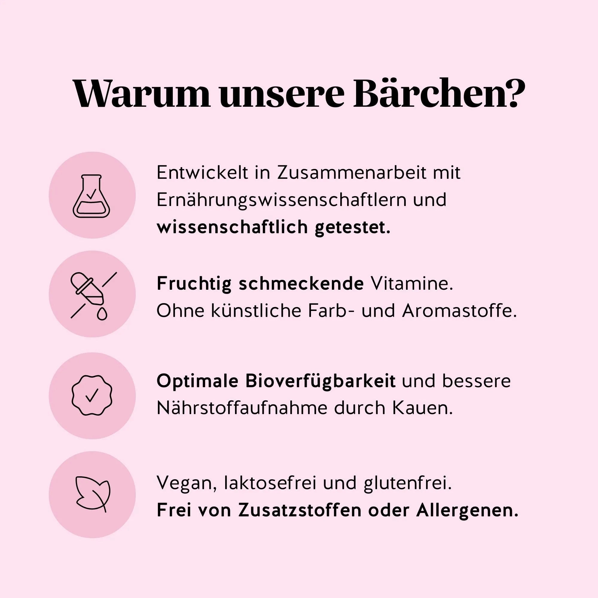 Bears with Benefits AH-MAZING Hair Vitamin – Wissenschaftlich entwickelte Biotin Gummibärchen: fruchtig im Geschmack, ohne künstliche Farb- und Aromastoffe, optimale Nährstoffaufnahme durch Kauen, zuckerfrei, vegan, laktosefrei und glutenfrei