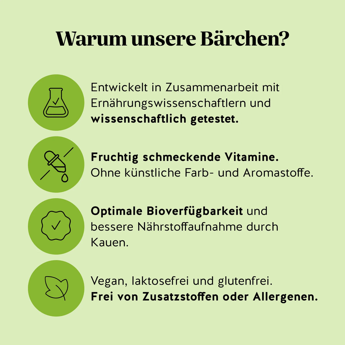 Bears with Benefits Burn Baby Burn Vitamin – Warum unsere Gummies: vegan, zuckerfrei, 1 Bärchen am Tag.