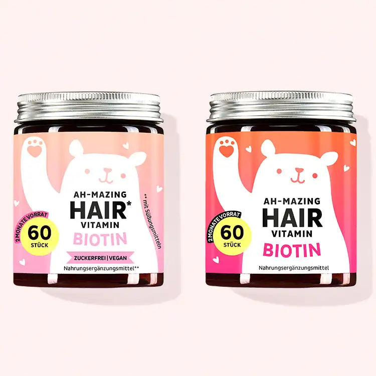2er Set "Strong Hair Don't Care Duo" bestehend aus zwei Dosen der Ah-mazing Hair Vitamins mit Biotin von Bears with Benefits