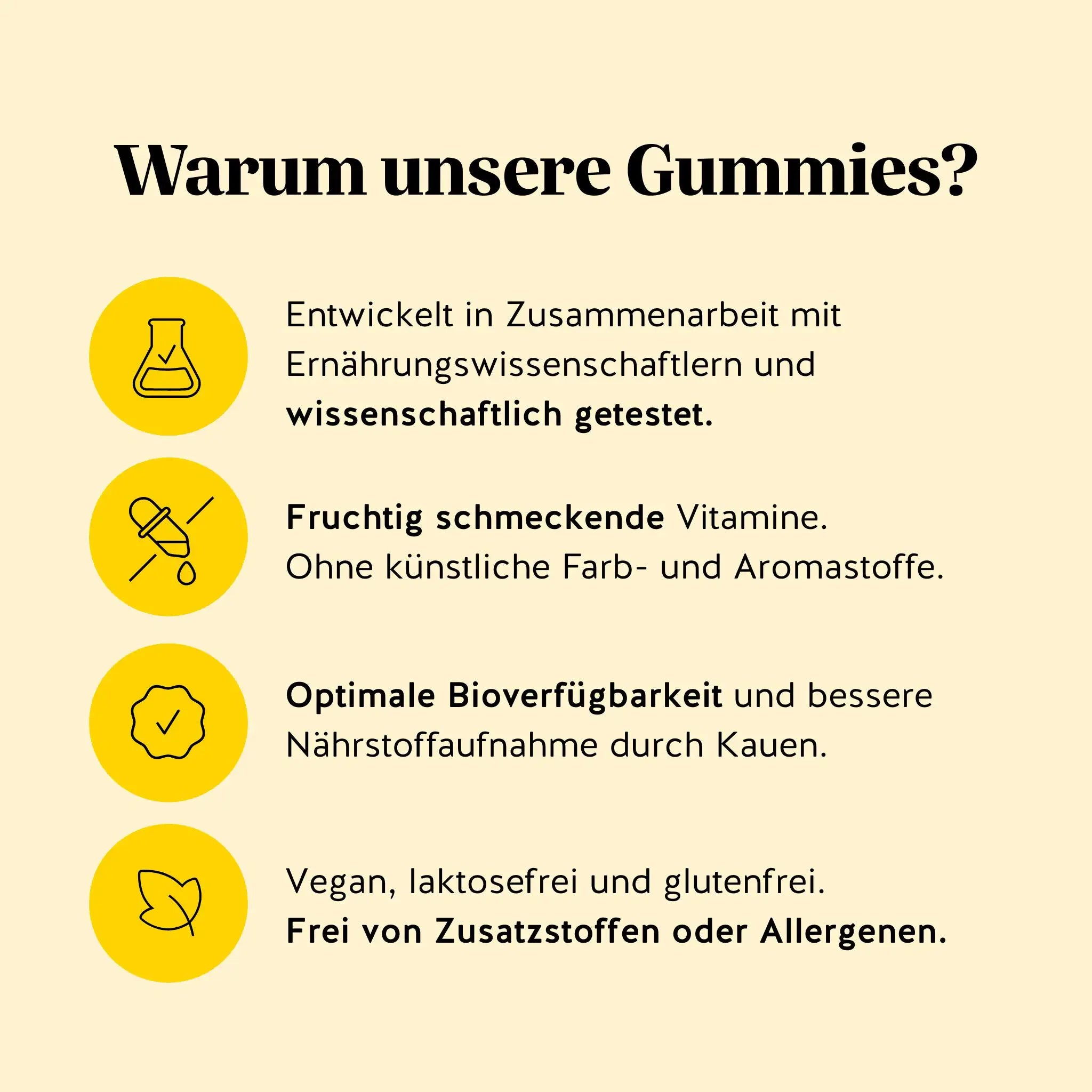 Gründe, sich für die apfelessig-haltigen Gummibärchen Darmgesundheit Happy Belly Debloat Vitamin von Bears with Benefits gegenüber anderen Verdauungsergänzungsmitteln zu entscheiden.