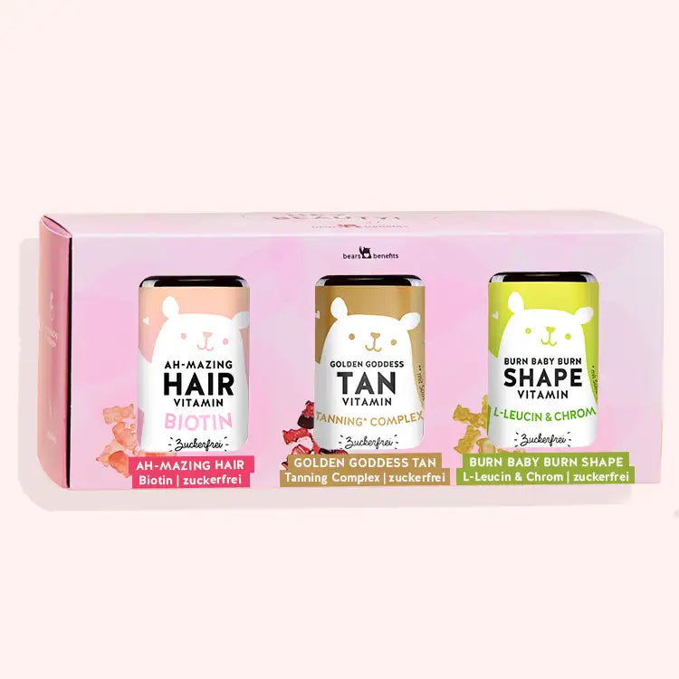 Hier findest du unsere Bestseller in der ansprechenden Geschenkverpackung. Für deine Haare, deine Haut und deinen Körper.