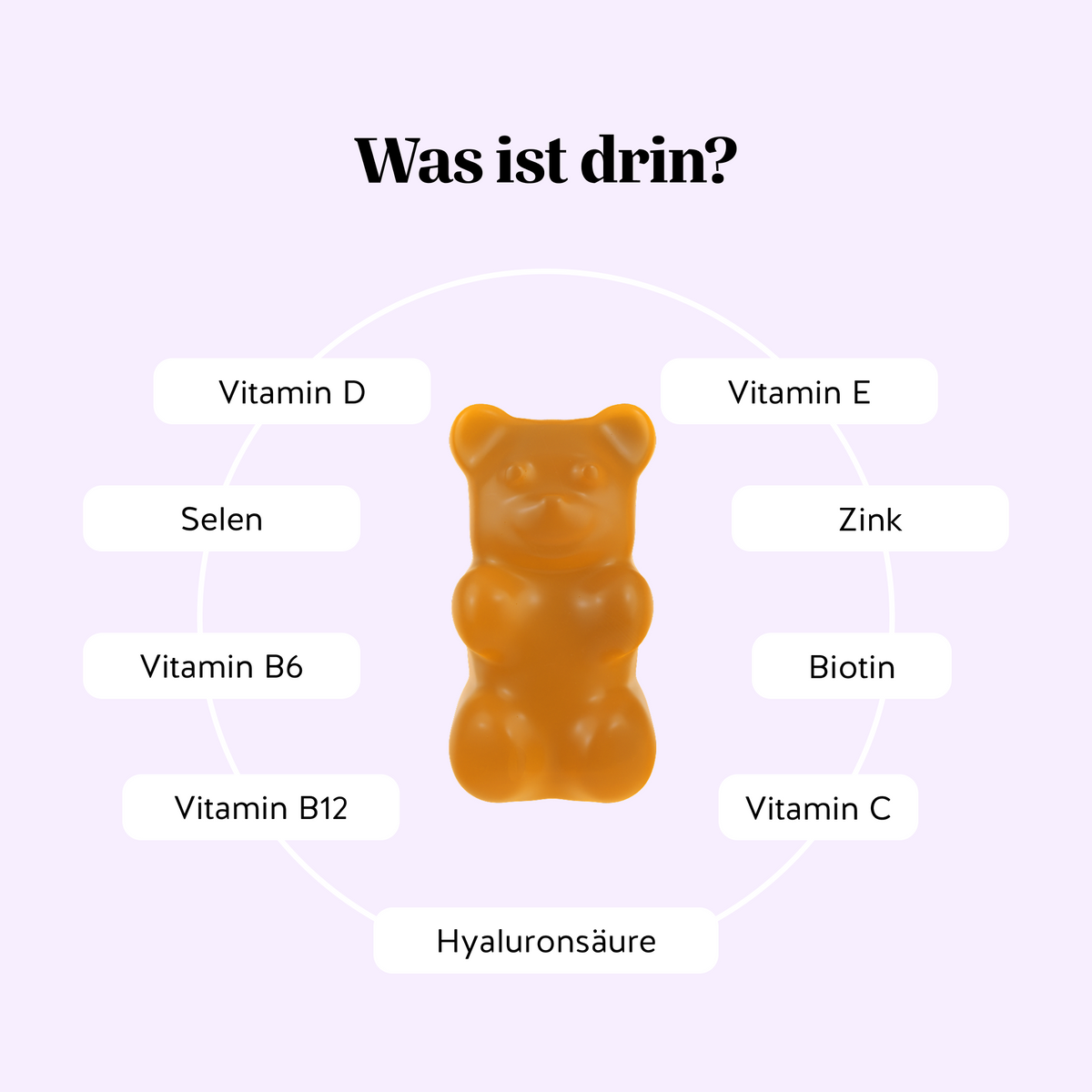 Bears with Benefits Re-Balance Menopause Support – Vegane Hyaluronsäure Gummibärchen mit Vitamin D, Vitamin E, Selen, Zink, Biotin, Vitamin C, Vitamin B6, Vitamin B12 und Hyaluronsäure, 25 mg Hyaluronsäure pro Bärchen, 45 Stück, zuckerfrei und vegan
