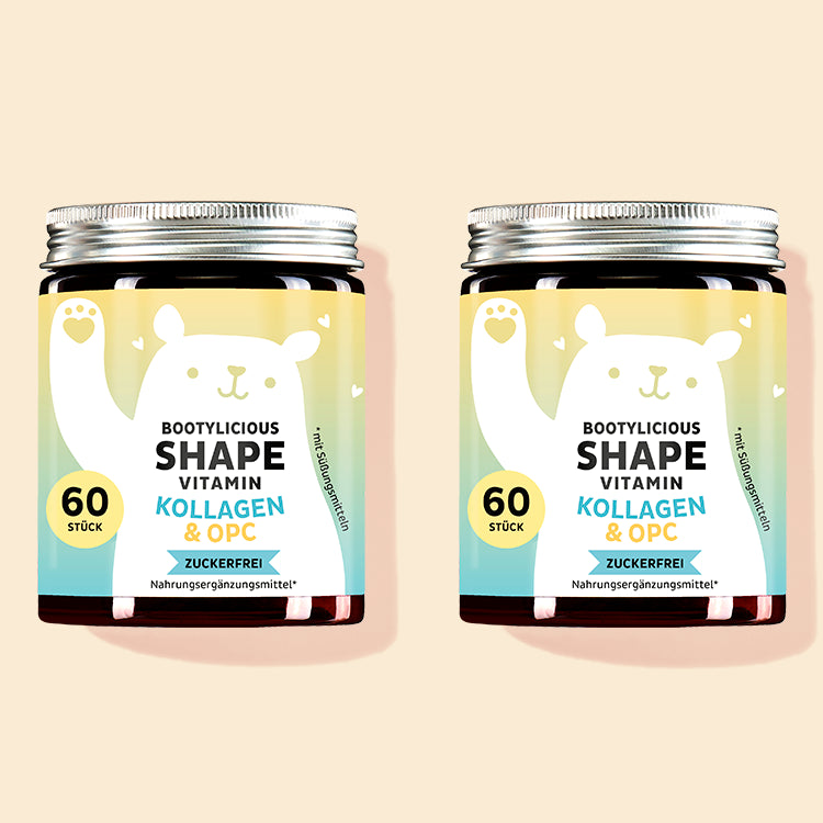 Die Bootylicious Shape Vitamine mit Kollagen und OPC von Bears with Benefits als 2 Monatskur.