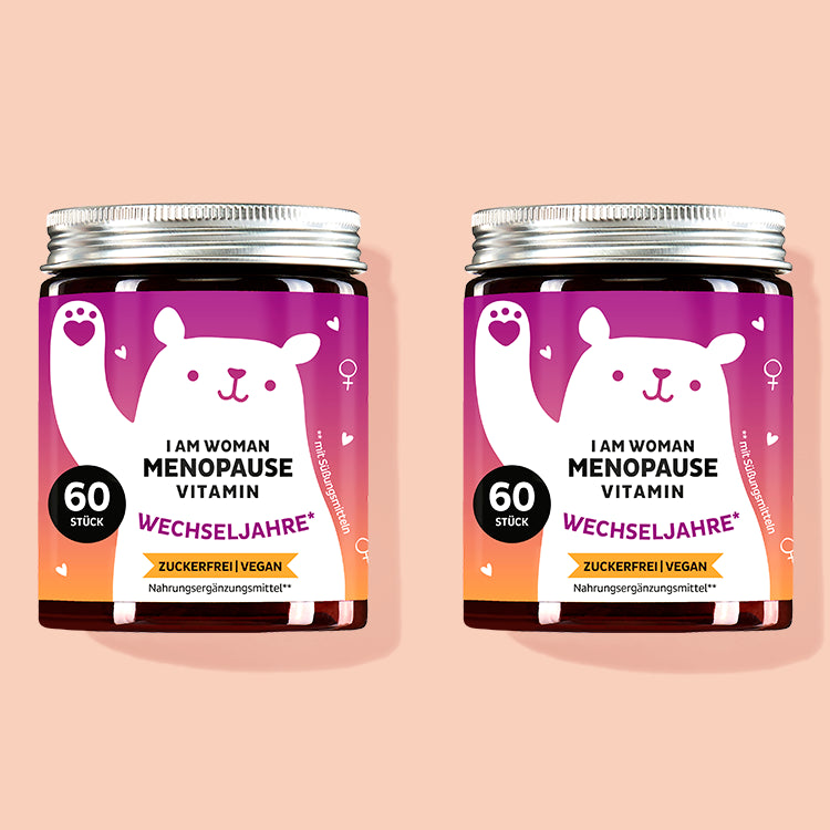 Die I Am Woman Menopause Vitamine von Bears with Benefits als 1 Monatskur.