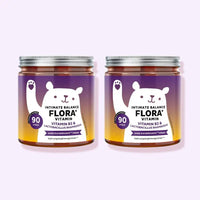 Bears with Benefits Intimate Balance Flora Vitamin – Vegane Probiotika Gummibärchen mit Vitamin B2 und Lactobacillus Rhamnosus für Darmflora und intimes Wohlbefinden, 2er Pack je 90 Stück, 6 Monate Vorrat, ohne Zuckerzusatz