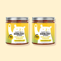 Bears with Benefits Happy Belly Debloat Vitamin Apple Cider Vinegar – 2er Pack vegane Apfelessig Gummibärchen für tägliche Balance und Debloat-Routine, Vitamin B6, Vitamin B12 und Apfelessigpulver, 2x90 Stück, insgesamt 180 Stück, 3 Monate Vorrat je Dose, ohne Zuckerzusatz*, vegan, mit Süßungsmitteln, Nahrungsergänzungsmittel**