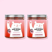 Bears with Benefits YOU NAILED IT Nail & Hair* Vitamin Keratin – zuckerfreie vegetarische Gummibärchen für Haare & Nägel, mit Keratin, Biotin 50 µg, Zink 1,5 mg, Selen 8,3 µg und Kupfer 0,15 mg, 2er Pack je 3 Monate Vorrat 90 Stück