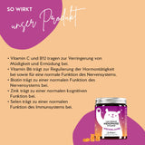 Dies ist die Wirkung der I am Woman Menopause Vitamins von Bears with Benefits mit mit Nachtkerzenöl und Leinöl.