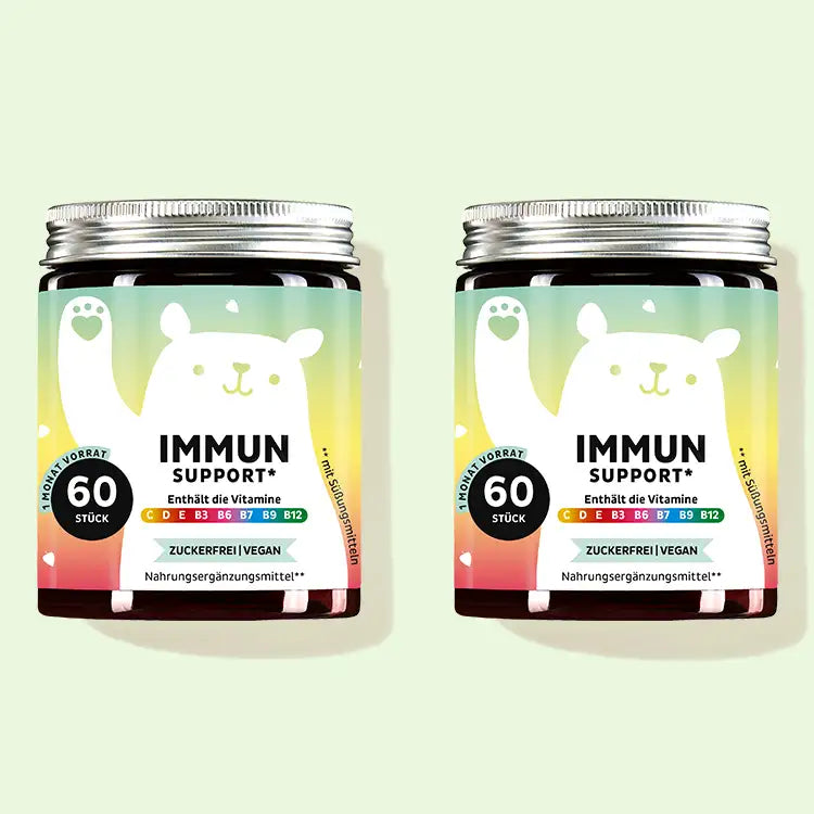 Die Immun Support Vitamins mit Multivitamin von Bears with Benefits als 2 Monatskur.