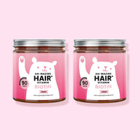 Bears with Benefits AH-MAZING Hair Vitamin – 2er Pack vegane Biotin Gummibärchen für Haarwachstum, 10.000 µg Biotin pro Bärchen, 2×90 Stück, neue Formel