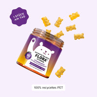 Bears with Benefits Intimate Balance Flora Vitamin – Verzehrempfehlung 1 Probiotika Gummibärchen pro Tag mit Vitamin B2 und Lactobacillus Rhamnosus für intimes Wohlbefinden, 45 Stück Vorrat, Verpackung aus 100% recyceltem PET, vegan