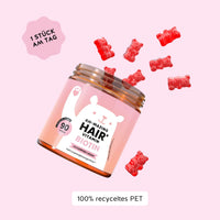 Bears with Benefits AH-MAZING Hair Vitamin – Verzehrempfehlung 1 Biotin Gummibärchen pro Tag, 45 Stück Vorrat, Verpackung aus 100% recyceltem PET, zuckerfrei, vegan