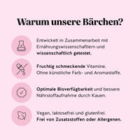 Bears with Benefits AH-MAZING Hair Vitamin – Wissenschaftlich entwickelte Biotin Gummibärchen: fruchtig im Geschmack, ohne künstliche Farb- und Aromastoffe, optimale Nährstoffaufnahme durch Kauen, zuckerfrei, vegan, laktosefrei und glutenfrei