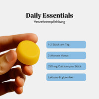 Bears with Benefits Daily Essentials Calcium – Verzehrempfehlung 1–2 Calcium Gummies am Tag, 250 mg Calcium pro Stück, 60 Stück, 2 Monate Vorrat, laktose- & glutenfrei, Daily Essentials, vegane Calcium Gummies für Muskelfunktion, Knochen und Zähne