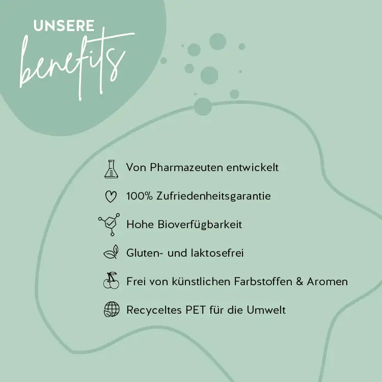 Die Produkte von Bears with Benefits sind mit Pharmazeuten entwickelt worden, haben eine hohe Bioverfügbarkeit und sind gluten- und laktosefrei. Die Verpackung besteht aus recyceltem PET und es gibt eine 100% Zufriedenheitsgarantie