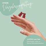 Dies ist die Verzehrsempfehlung der Hey Flawless Youth Vitamins von Bears with Benefits