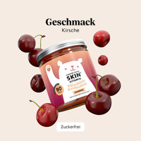Bears with Benefits Forever Young SKIN Vitamin – Kollagen & Hyaluron Gummibärchen mit Kirschgeschmack für normale Kollagenbildung und normale Funktion der Haut, 500 mg Kollagenpeptide + 100 mg Hyaluronsäure pro Bärchen, 45 Stück, zuckerfrei
