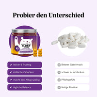 Bears with Benefits Intimate Balance Flora Vitamin – Vergleich Probiotika Gummibärchen vs. Tabletten: lecker, fruchtig und einfach einzunehmen, zuckerfreie vegane Alternative zu Probiotika Kapseln für intimes Wohlbefinden und Darmflora
