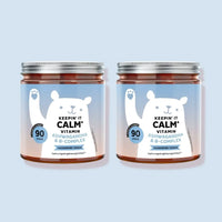 Bears with Benefits Keepin’ it Calm Vitamin – Vegane Ashwagandha & B-Complex Gummibärchen für normale Funktion des Nervensystems (Vitamin B1, B2, B6 & B12), mit Withanoliden 4,25 mg und L-Theanin 10 mg pro Bärchen, 2er Pack je 90 Stück, 6 Monate Vorrat, zuckerfrei & vegan