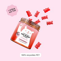Bears with Benefits YOU NAILED IT Nail & Hair* Vitamin Keratin – Verzehrempfehlung „1 Stück am Tag“ plus Nachhaltigkeit „100% recyceltes PET“, zuckerfrei & vegetarisch.
