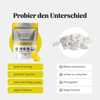 Bears with Benefits Daily Essentials Kreatin – Vergleich Kreatin Gummies vs. Tabletten: lecker & fruchtig, einfaches Snacken, macht den Alltag spaßig und unterstützt tägliche Balance statt bitterer Geschmack, schwer zu schlucken, Pflichtgefühl und lästige Routine, 1.500 mg Kreatin pro Stück, 60 Stück, zuckerfrei, laktosefrei & glutenfrei