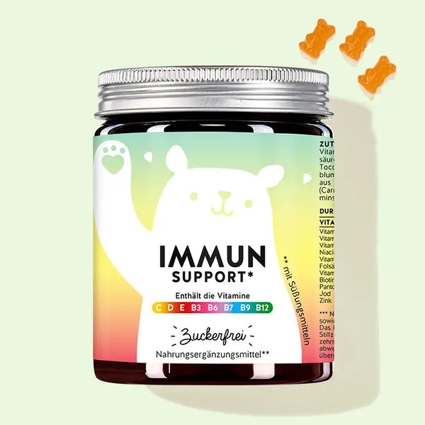 Eine Dose Immun Support Vitamins mit Multivitaminen von Bears with Benefits für das Immunsystem