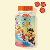 Auf diesem Bild ist eine Dose des Produkts Power Paws mit Multivitamin-Komplex für Kinder von Bears with Benefits abgebildet.