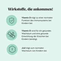 Bears with Benefits ALL-IN-ONE Kids Vitamin Multivitamin – Vitamin D trägt zur normalen Funktion des Immunsystems bei Kindern bei und wird für normales Wachstum & Knochenentwicklung benötigt; Jod trägt zum normalen Wachstum von Kindern bei.
