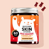 Eine Dose der Beach Babe Skin Vitamins mit Red Orange Complex, Vitamin C und E für sonnengeschädigte Haut von Bears with Benefits