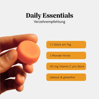 Bears with Benefits Daily Essentials Vitamin C – Verzehrempfehlung 1–2 Vitamin C Gummies am Tag, 125 mg Vitamin C pro Stück, 60 Stück, 2 Monate Vorrat, laktose- & glutenfrei, Daily Essentials, vegane Vitamin C Gummies für Immunsystem, Energie und Müdigkeit