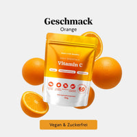 Bears with Benefits Daily Essentials Vitamin C – Vegane Vitamin C Gummies mit Orangengeschmack für Immunsystem, Energie und Müdigkeit, 125 mg Vitamin C pro Stück und 250 mg pro Tagesdosis 1–2 Stück, 60 Stück, 2 Monate Vorrat, vegan & zuckerfrei, laktosefrei & glutenfrei, Nahrungsergänzungsmittel, 150 g