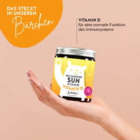 Diese Inhaltsstoffe und Nährstoffe stecken in den Hey Sunshine Sun Vitamins von Bears with Benefits: Vitamin D für Immunsystem, Knochen und Muskeln