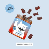 Bears with Benefits WAKE-UP CALL ENERGY* Vitamin – Verzehrempfehlung 1 STÜCK AM TAG, 90 STÜCK, 100% recyceltes PET, ZUCKERFREI | VEGAN, Wake-Up Call Energy* Vitamin Guarana & B-COMPLEX (*mit Süßungsmitteln)