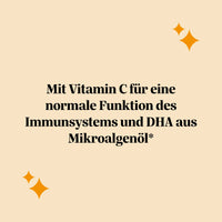 Bears with Benefits Catch Of The Day Vitality Support – Mit Vitamin C für eine normale Funktion des Immunsystems und DHA aus Mikroalgenöl für Gehirnfunktion & Sehkraft, 50 mg DHA plus Vitamin C 20 mg pro Gummibärchen, zuckerfrei, vegan