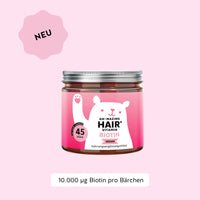 Bears with Benefits AH-MAZING Hair Vitamin – Vegane Biotin Gummibärchen für Haarwachstum, 10.000 µg Biotin pro Bärchen, 45 Stück, neue Formel