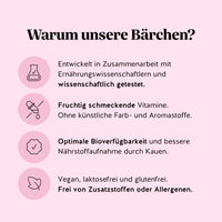 Bears with Benefits AH-MAZING Hair Vitamin – Wissenschaftlich entwickelte Biotin Gummibärchen: ohne künstliche Farb- und Aromastoffe, optimale Bioverfügbarkeit, vegan, laktosefrei und glutenfrei, frei von Zusatzstoffen und Allergenen