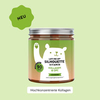 Bears with Benefits Lift Me Up Silhouette Vitamin – Zuckerfreie Kollagen & OPC Gummies für Haut und Kollagenbildung, 500 mg Kollagenpeptide und 20 mg Traubenkernextrakt mit 19 mg OPC pro Gummy, 90 Stück, 3 Monate Vorrat, neu, Nahrungsergänzungsmittel mit Süßungsmitteln