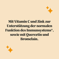Bears with Benefits Bye Bye Sniff! Relief Complex – Quercetin und Bromelain Gummibärchen mit Vitamin C und Zink zur Unterstützung der normalen Funktion des Immunsystems, vegane Nahrungsergänzung, zuckerfrei