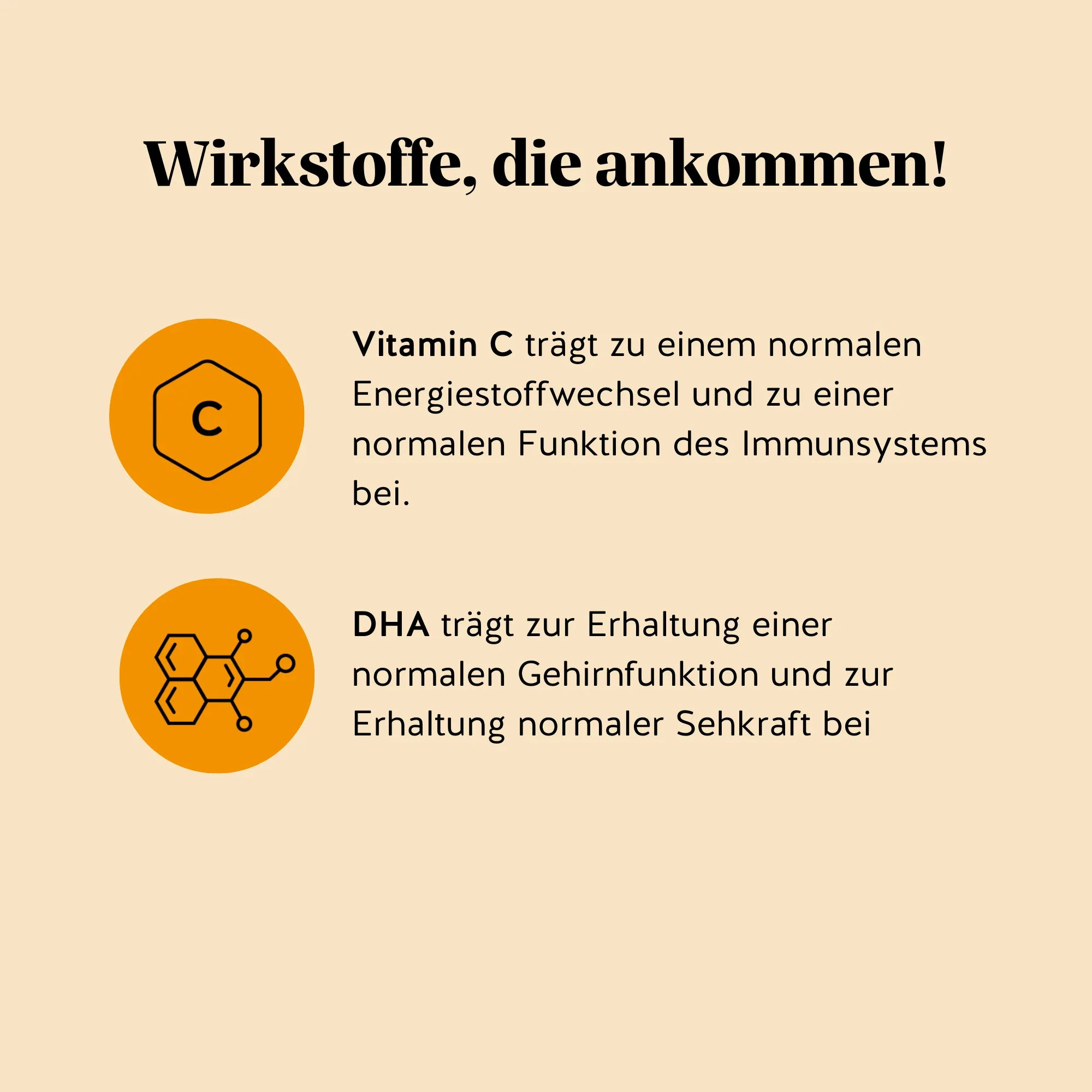 Inhaltsstoffe und Vorteile der Catch Of The Day Vitality Support Vitamin-Gummibärchen von Bears with Benefits mit DHA und Vitamin C für Gehirn und Immunsystem.