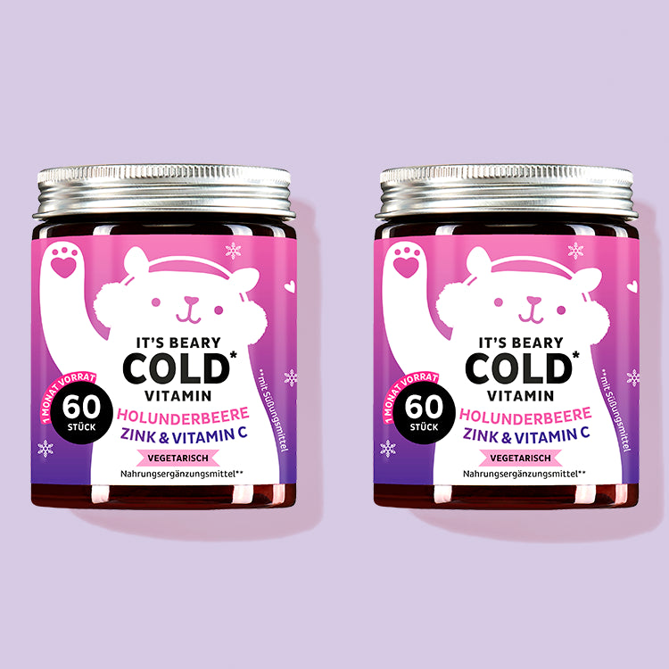 Die It`s Beary Cold Vitamine mit Holunderbeere von Bears with Benefits als 2 Monatskur.