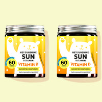 Die Hey Sunshine Sun Vitamine mit Vitamin D von Bears with Benefits als 2 Monatskur.