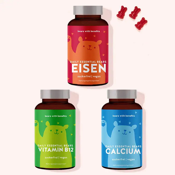 Essentials für Veganer: Vitamin B12 + Eisen + Calcium
